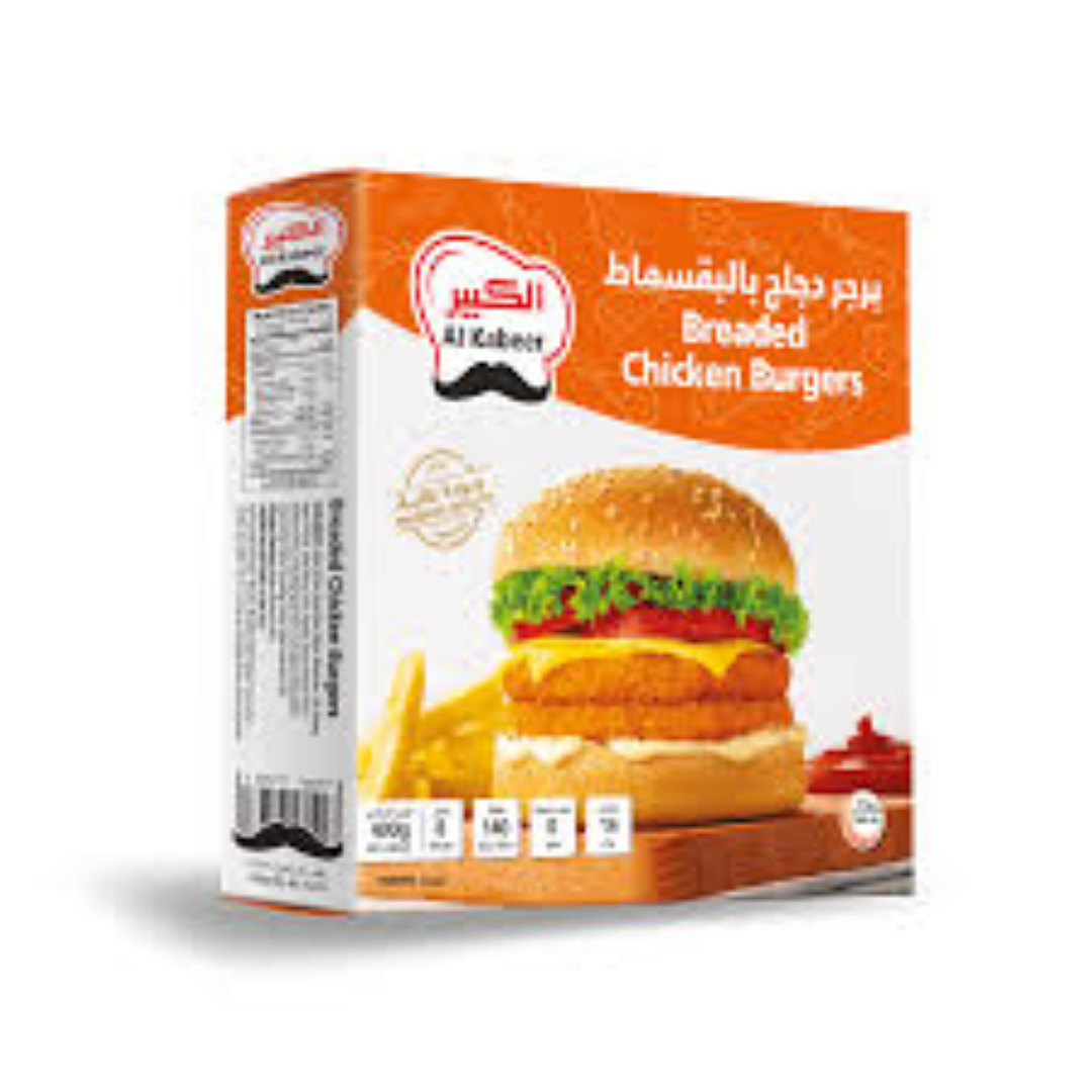 ALPHA BREADED CHICKEN BURGERS -400GM
